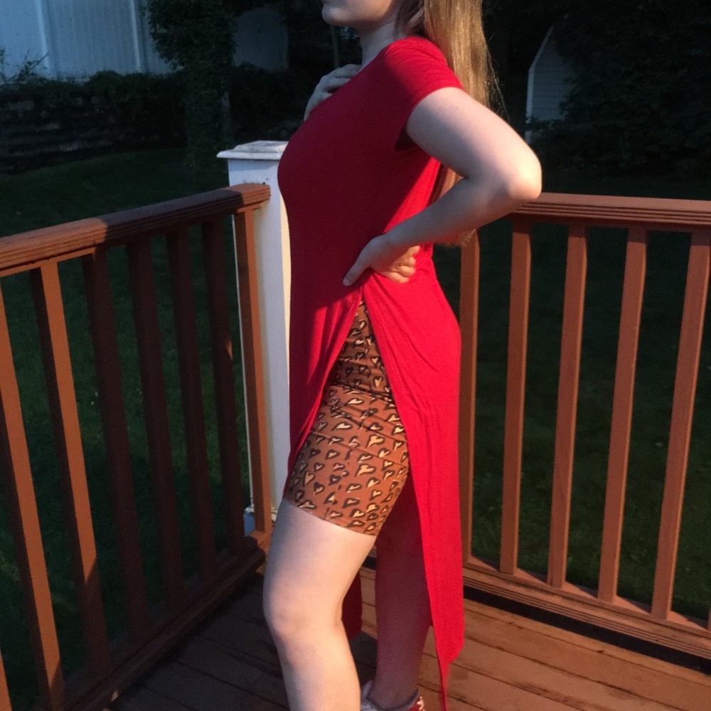 Charlotte Russe Red Maxi Slit Dress